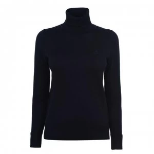 Image of Gant Cotton Turtle Neck Jumper - Blue 433