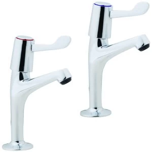 Image of Wickes Modena Pillar Kitchen Sink Taps Chrome