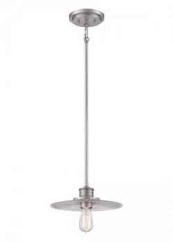 Image of 1 Light Dome Ceiling Mini Pendant Antique Nickel, E27