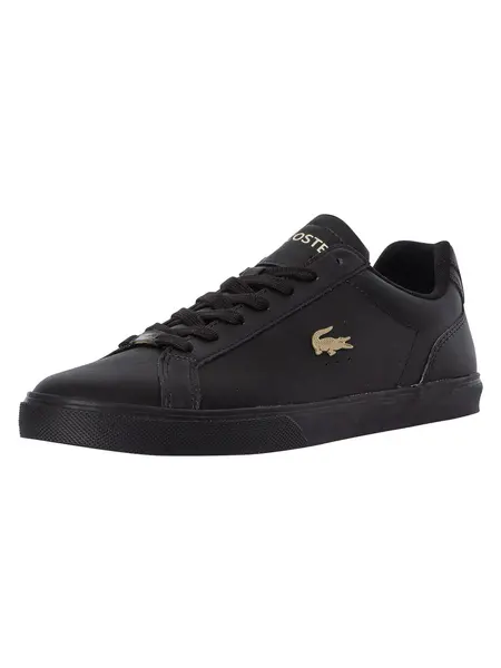 Image of Lacoste Lerond Pro 123 3 CMA Leather Trainers Black 8 UK