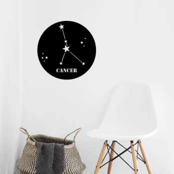 Image of Cancer Horoscope - Black Decorative Metal Wall Accessory