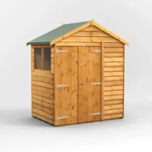 Image of 4x6 Power Overlap Apex Double Door Garden Shed