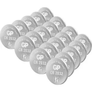 Image of GP Batteries GPCR2032-2CPU20 Button cell CR 2032 Lithium 3 V 20 pc(s)