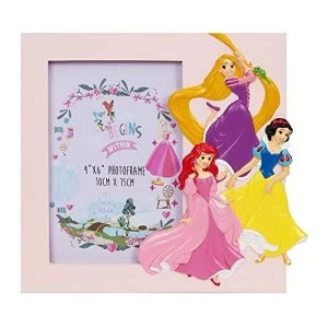 Image of 4" x 6" - Disney Princess Rectangle Pink Frame