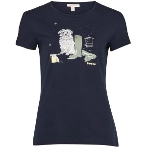 Image of Barbour Womens Rowen Tee Navy 16