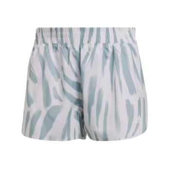 Image of adidas Run Icons Allover Print Running Shorts Womens - Dash Grey / Magic Grey