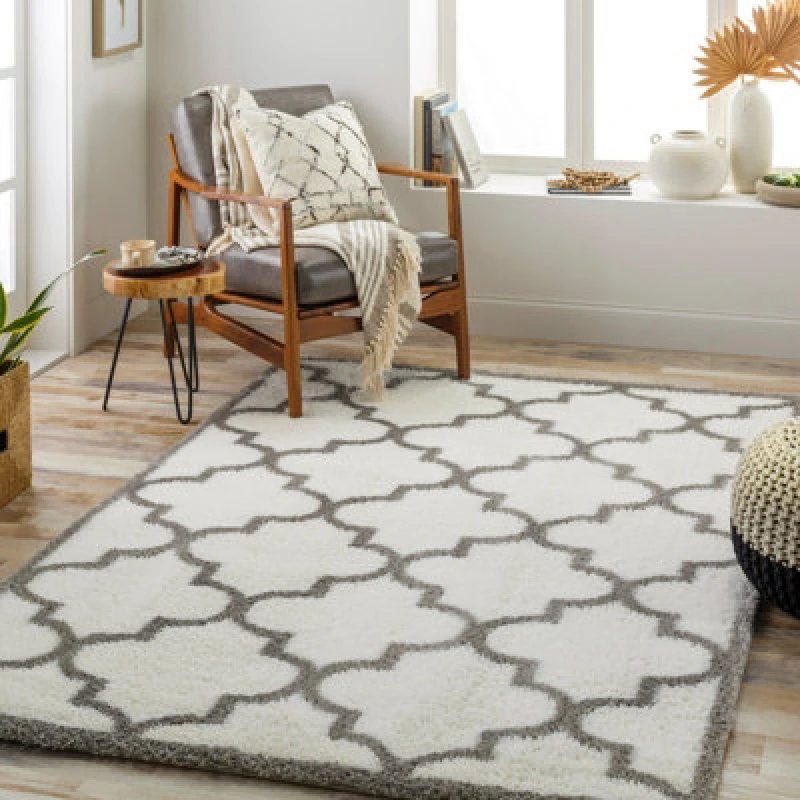 Image of Livabliss Shaggy Cottage Plush Pile Ivory Ellie Area Rug 160 X 213cm - Easy Care, Non Shedding, Ideal For Living Room & Bedroom