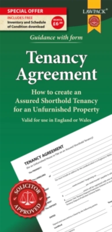 Image of Unfurnished Tenancy Agreement Form Pack : How to Create a Tenancy Agreement for an Unfurnished House or Flat in England Paperback / softback
