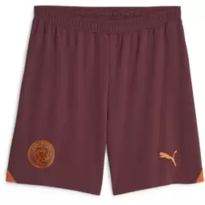 Image of Puma Manchester City Away Shorts 2023 2024 Adults - Red