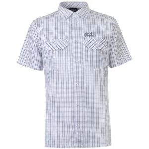 Image of Jack Wolfskin Thompson Shirt Mens - White rush Chec