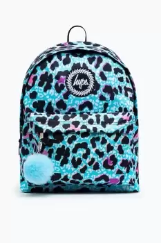 Image of HYPE UNISEX Blue ICE LEOPARD CREST BACKPACK
