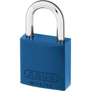 Image of Abus 72 Series Aluminium Padlock Blue Keyed Alike 40mm Standard TT60121