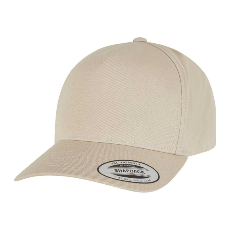 Image of Flexfit Mens Classic 5 Panel Baseball Cap in Beige Beige Male One Size