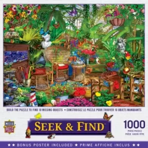Image of Masterpieces Puzzle Seek & Find Garden Hideaway Puzzle 1000 piece Jigsaw Puzzle