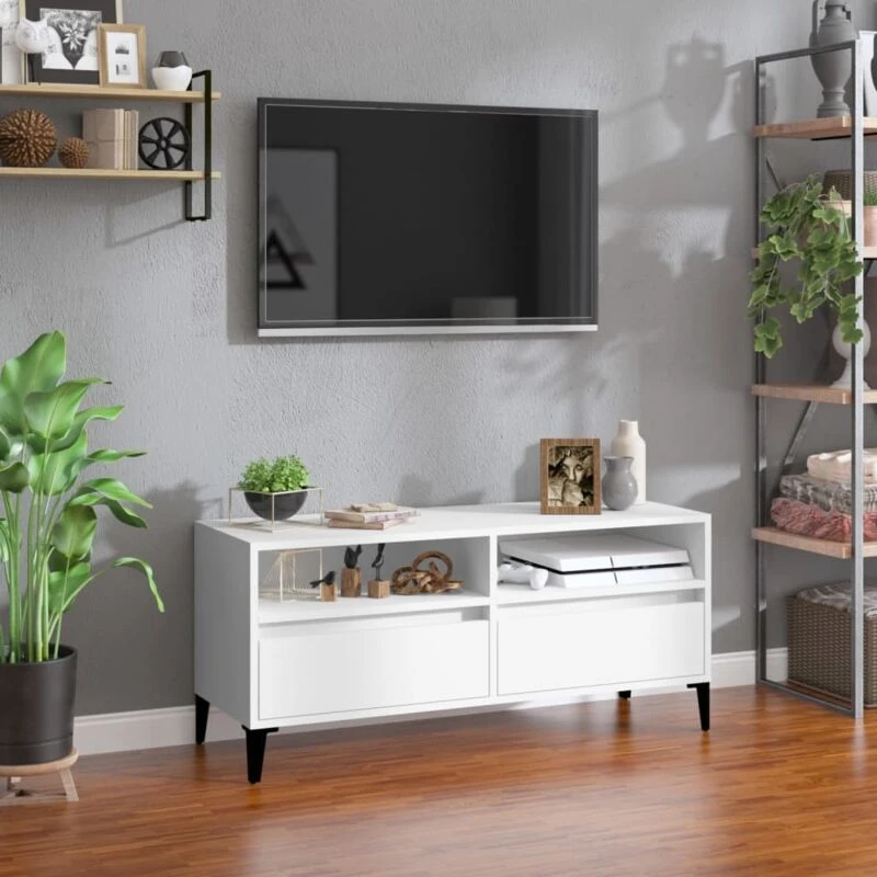 Image of VIDAXL TV Cabinet White 100x34.5x44.5cm Engineered Wood Vidaxl 8720845878078
