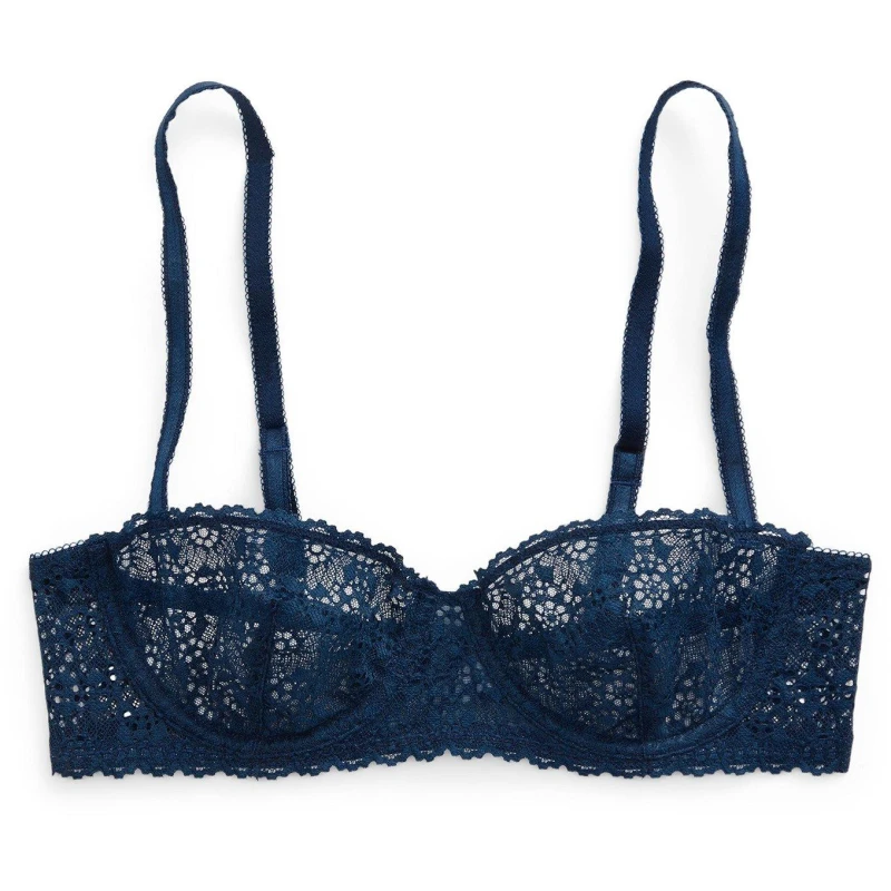 Image of Polo Ralph Lauren Eyelet Balcony Bra Denim female 32A