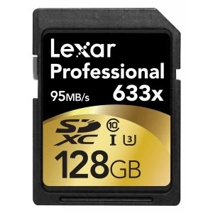 Image of Lexar Professional 633X 128GB SDXC Memory Card
