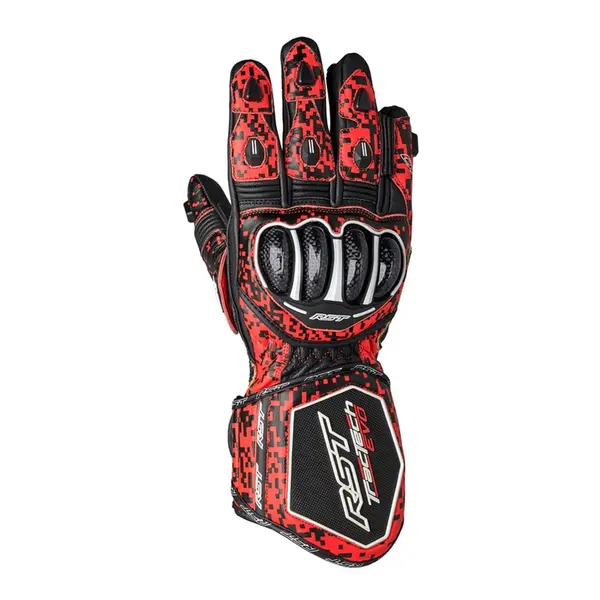 Image of RST Tractech Evo 4 Gloves Fluo Red Black Size S