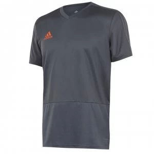 Image of adidas Climacool V Neck T-Shirt Mens - Grey/Orange