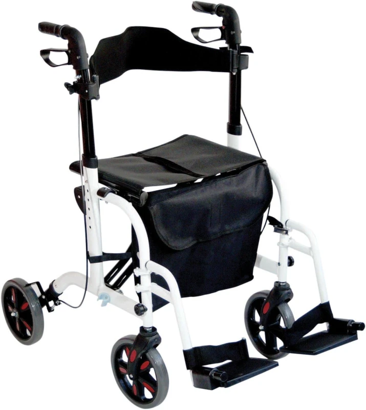 Image of Aidapt Duo Rollator And Transit Chair White White