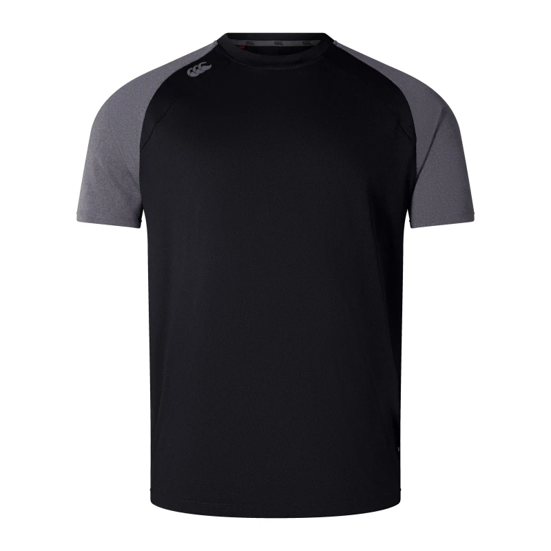 Image of Canterbury Mens Elite Training Short-Sleeve Performance T-Shirt Black/Marl male 2XL