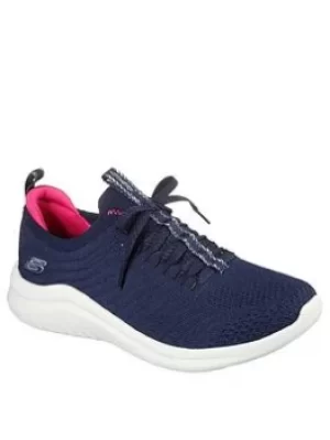 Image of Skechers Ultra Flex 2.0 Trainers, Navy, Size 6, Women