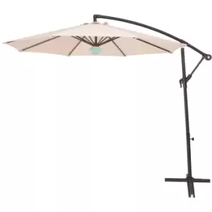 Image of Groundlevel Bluetooth Banana Parasol - Natural
