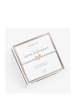 Image of Joma Jewellery Beautifully Boxed A Littles Happy 30Th Birthday Silver Bracelet, Silver, Women