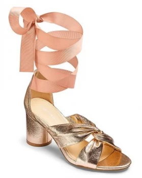 Image of Glamorous Tie Up Heeled Sandal D Fit