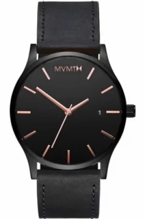 Image of MVMT Black Rose Leather Classic Watch MM01-BBRGL