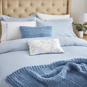 Image of Katie Piper Be Still Candy Stripe Single Duvet Cover Set, Blue