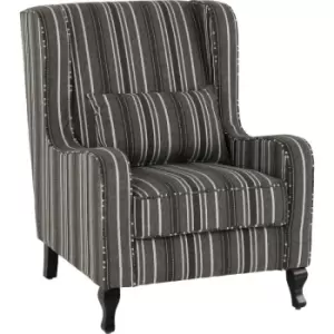 Image of Sherborne Fireside Chair in Grey Stripe
