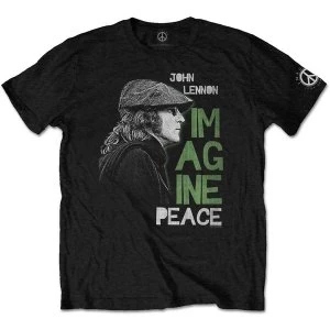 Image of John Lennon - Imagine Peace Mens Medium T-Shirt - Black