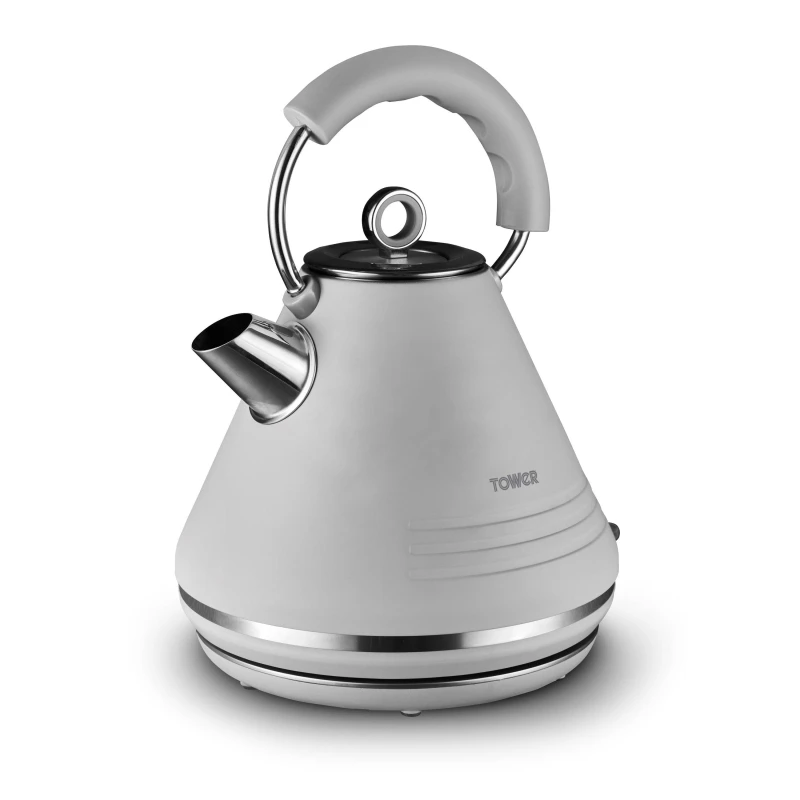 Image of Tower Ash 1.7L 3KW Pyramid Kettle - Grey T10074GRY