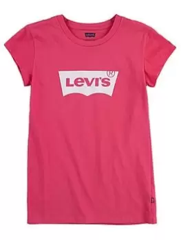 Image of Levis Girls Short Sleeve Batwing T-Shirt - Pink, Size Age: 2 Years, Women
