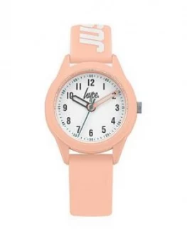Image of Hype Hype White Dial Baby Pink And White Just Hype Silicone Strap Kids Watch