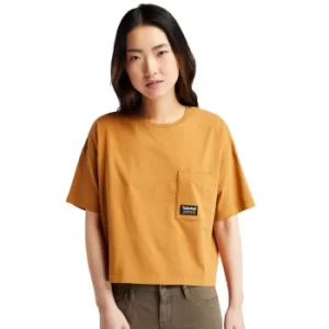 Image of Timberland Progressive Utility Pocket T-Shirt For Her In Dark Yellow Dark Yellow, Size M