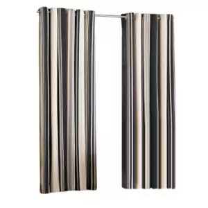 Image of Riva Home Broadway Ringtop Curtains (66x90 (168x229cm)) (Black)