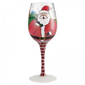 Image of Lolita Stuck Santa Wine Glass