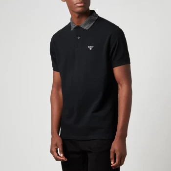 Image of Barbour Tartan Mens Bothain Polo Shirt - Black - S