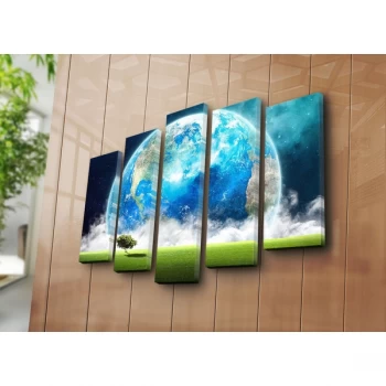 Image of 5PATK-163 Multicolor Decorative Canvas Painting (5 Pieces)