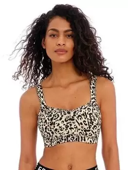 Image of Freya Active Leopard High Octane Uw Sports Bra, Multi, Size 36Ff, Women