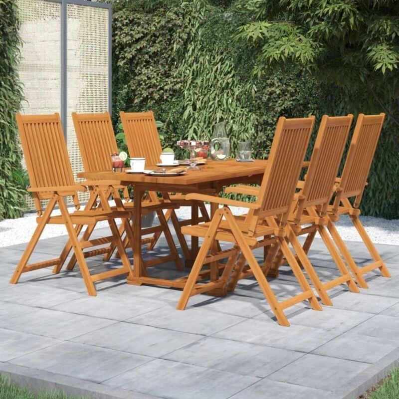Image of VIDAXL 7 Piece Garden Dining Set Solid Wood Acacia Vidaxl 8720286562161