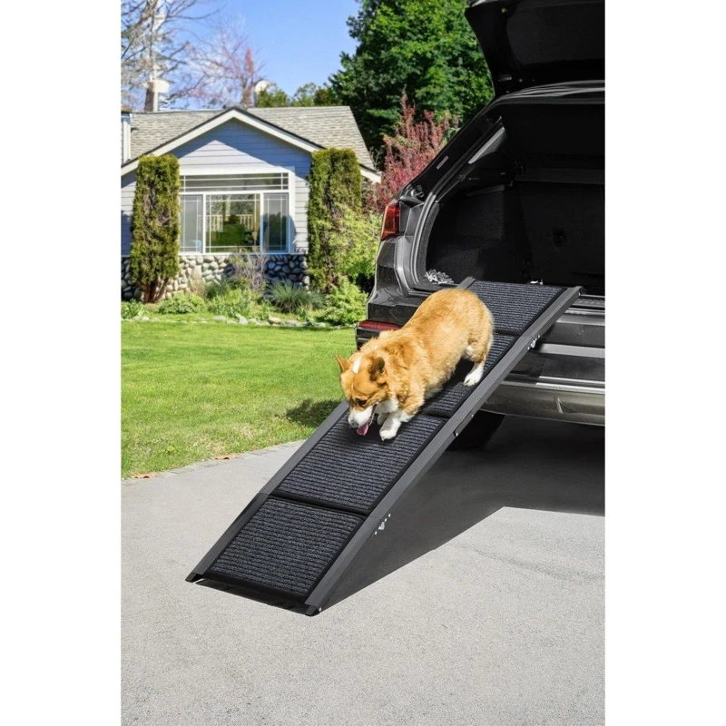 Image of KIDKID PET 170x44cm Outdoor Foldable Metal Dog Ramp Non-slip Black unisex One size