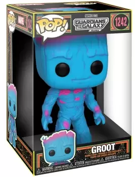 Image of Guardians Of The Galaxy Vol. 3 - Groot (Blacklight Jumbo Pop!) vinyl figurine no. 1242 Funko Pop! multicolor