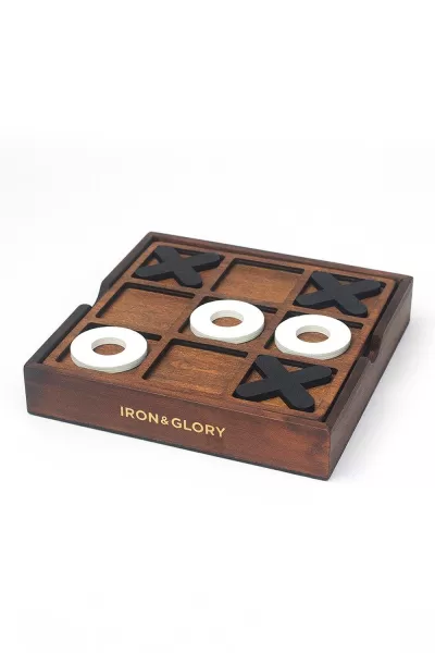 Image of Iron & Glory Wooden Noughts & Crosses (Tic Tac Toe)