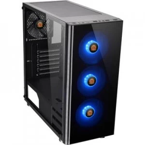 Image of Thermaltake V200 Tempered Glass RGB Midi tower PC casing Black Built-in fan, 3 built-in LED fans, Window, Tool-free HDD bracket, Dust filter