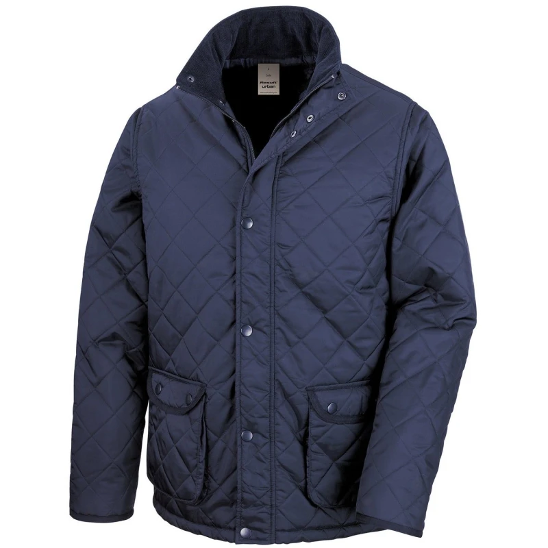 Image of Result Result Men Cheltenham Padded Jacket in Navy Size: Small Navy S Male 5063470720781