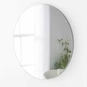 Image of Yearn Mirrors Yearn Minimal Round Mirror Silver 70cm Diameter