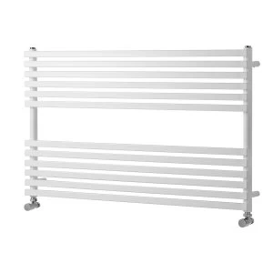 Image of Towelrads Oxfordshire Horizontal Ladder Towel Rail Radiator - White 600x590